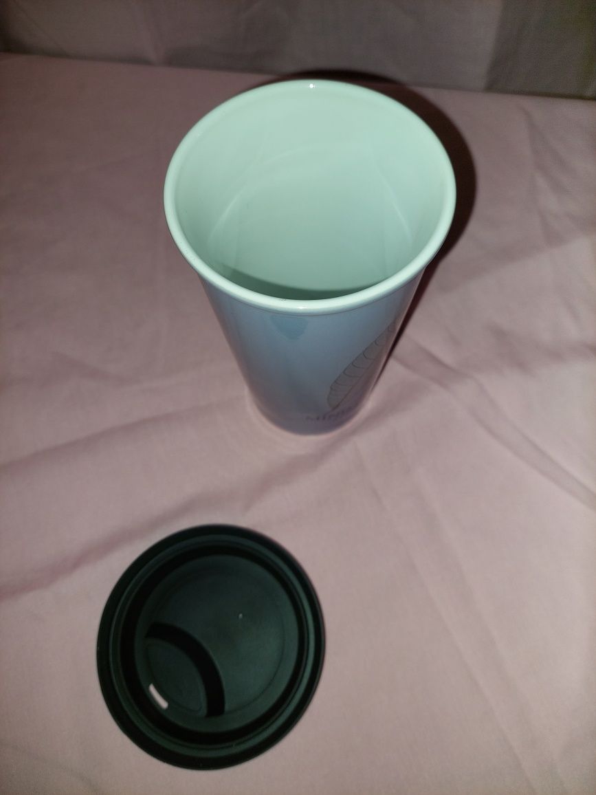 Керамічна чашка з кришкою, келих керамічний, склянка