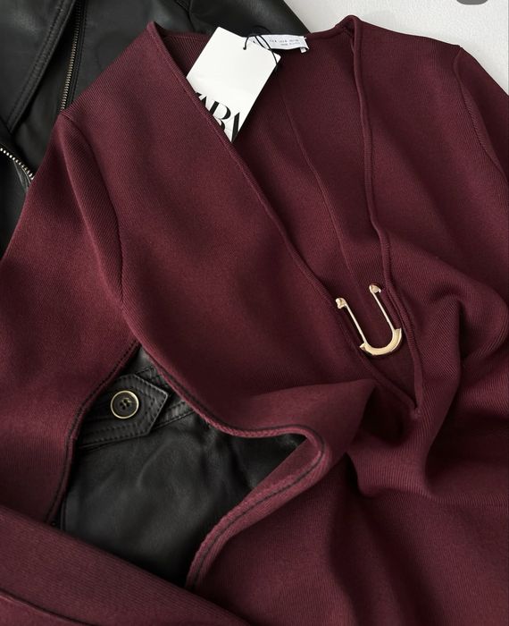 Розкішна сукня Zara. Марсала. Оригінал