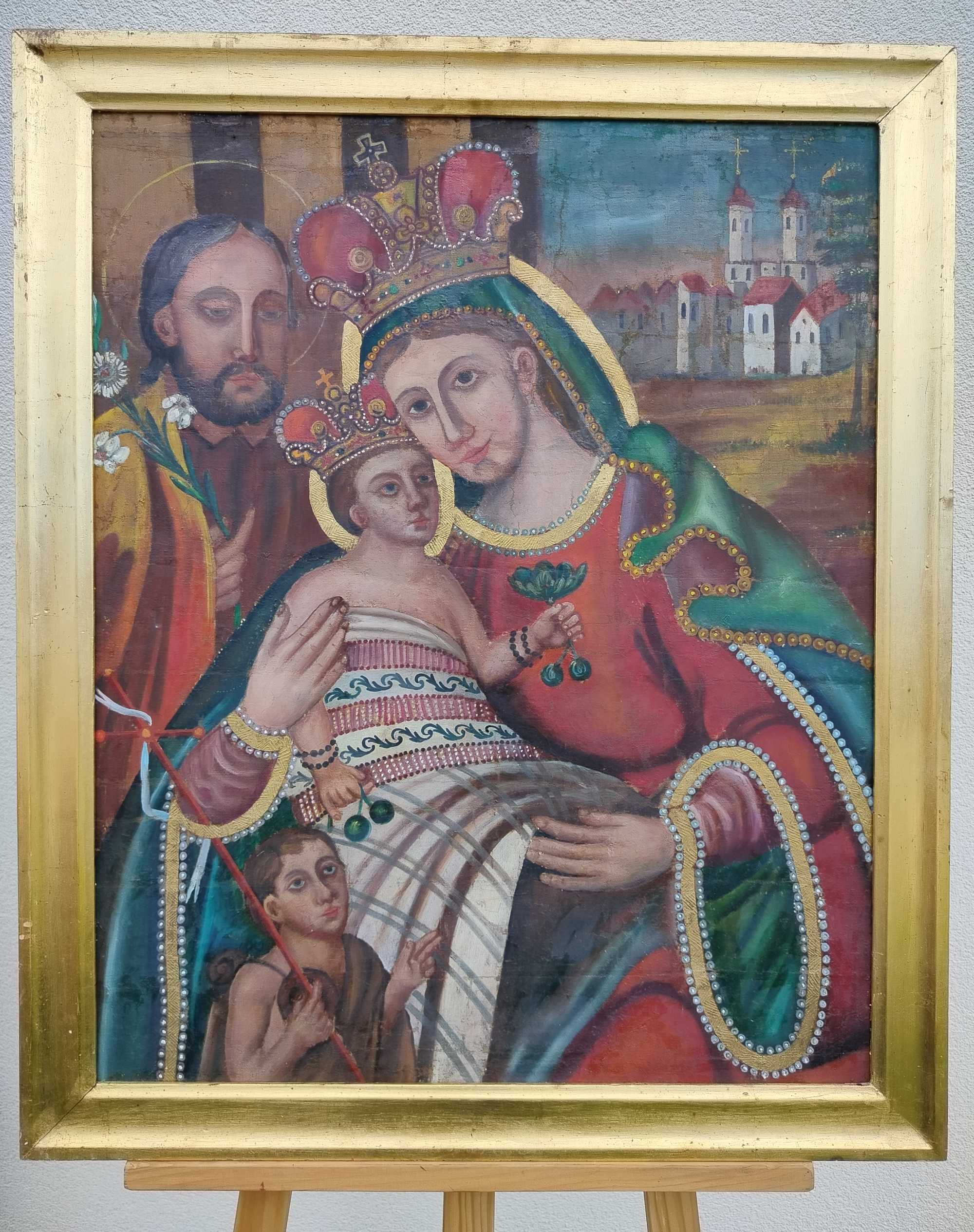 Matka Boska Dzikowska stary duzy obraz