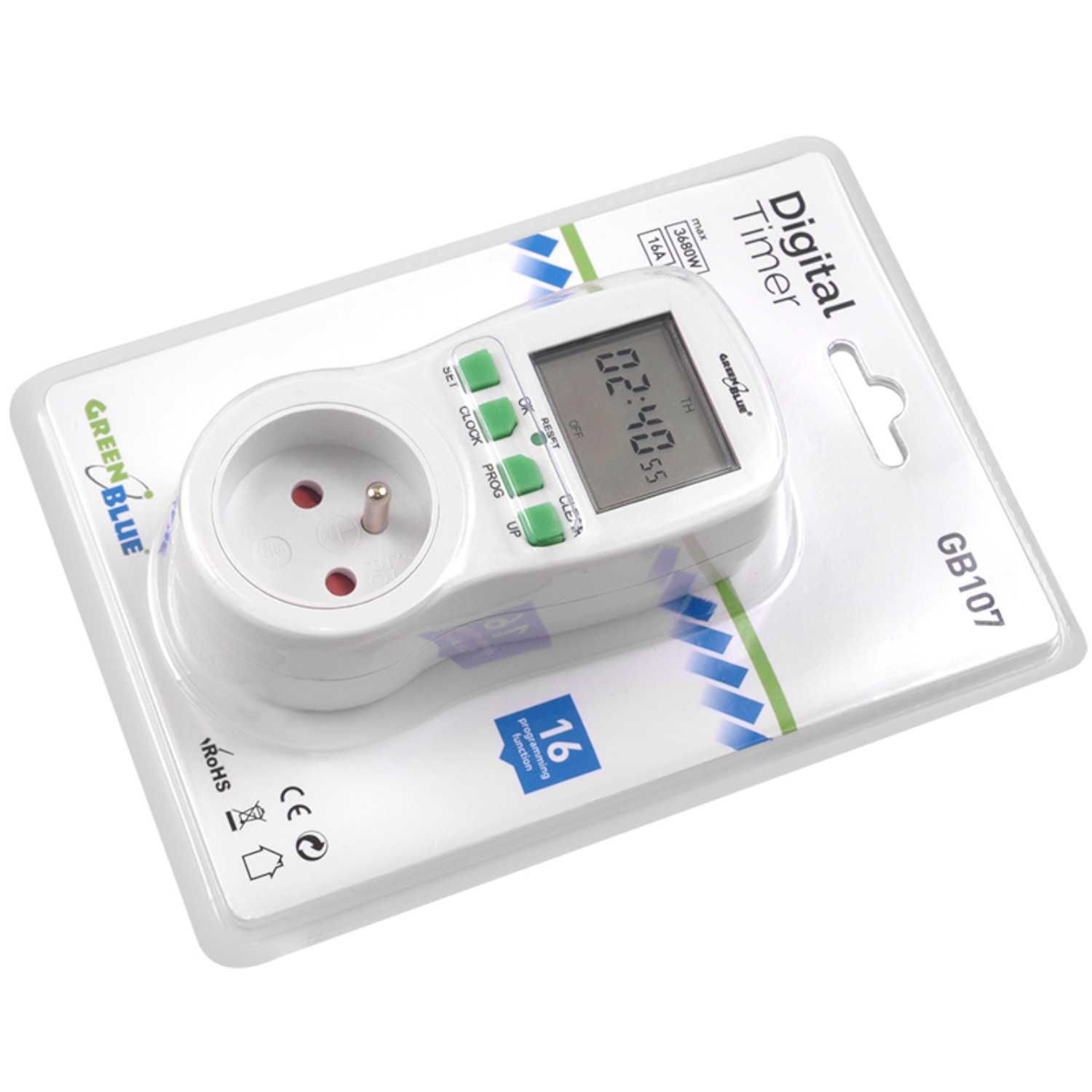 Wyłącznik programator czasowy cyfrowy timer GreenBlue GB107