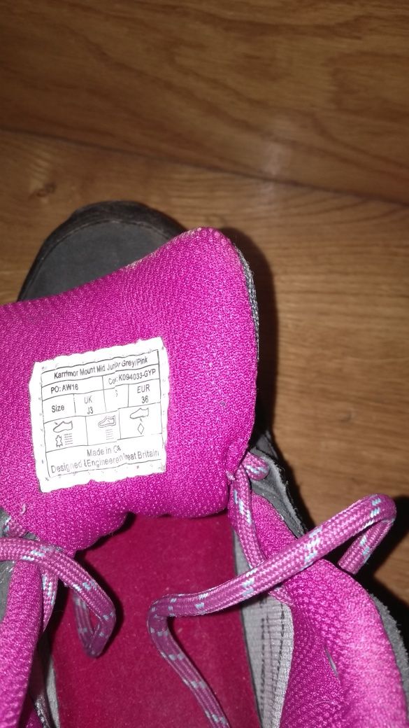 Buty dziecięce turystyczne trekkingowe nieprzemakalne Karrimor rozm.36