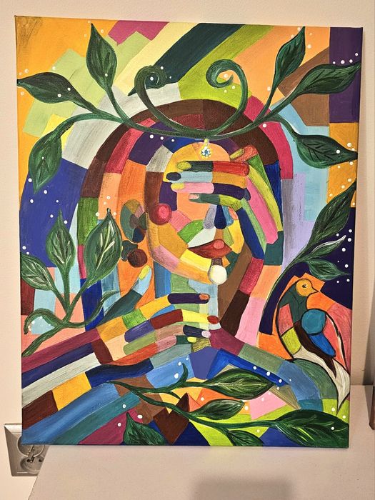 Obraz ręcznie malowany (akryl, płótno) 50x40cm