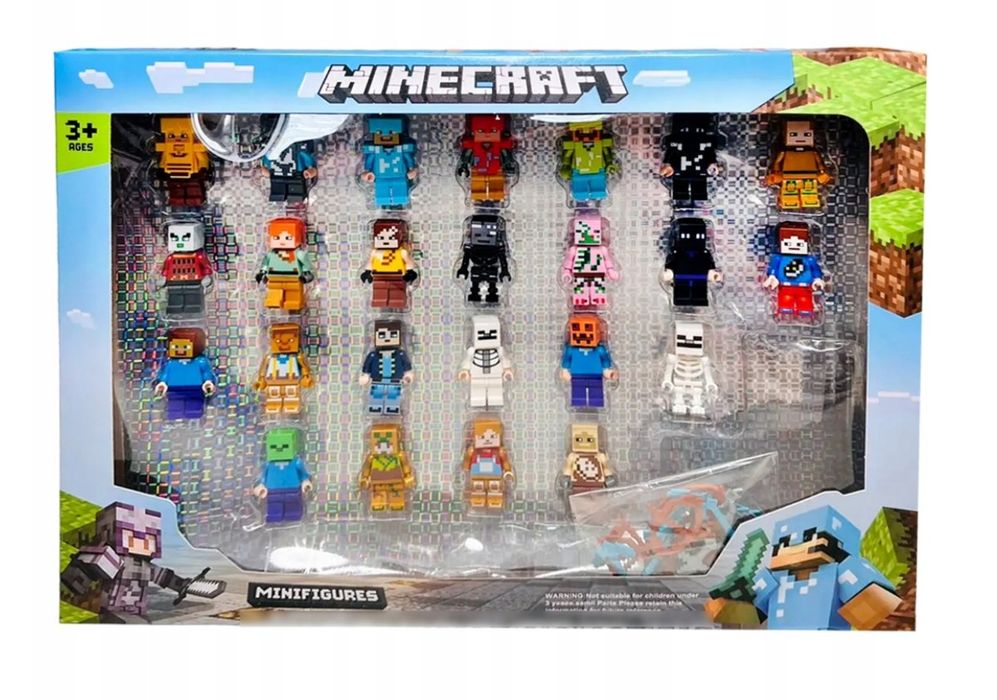 Minecraft Zestaw 24 Figurek Klocki do Lego-Szybka wysyłka