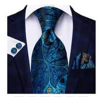 krawat + poszetka + spinki do mankietów