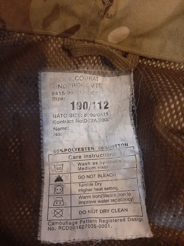 Kurtka smock mtp windproof brytyjska b.duza 190/112