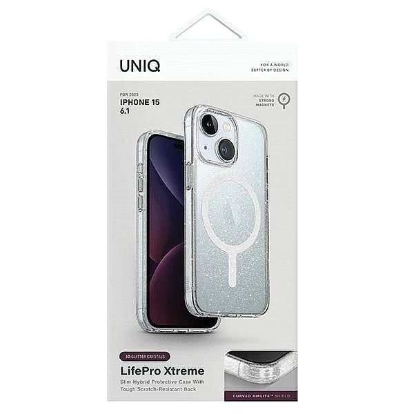 Etui UNIQ LifePro Xtreme Magclick Charging do iPhone 15 - przezroczyst