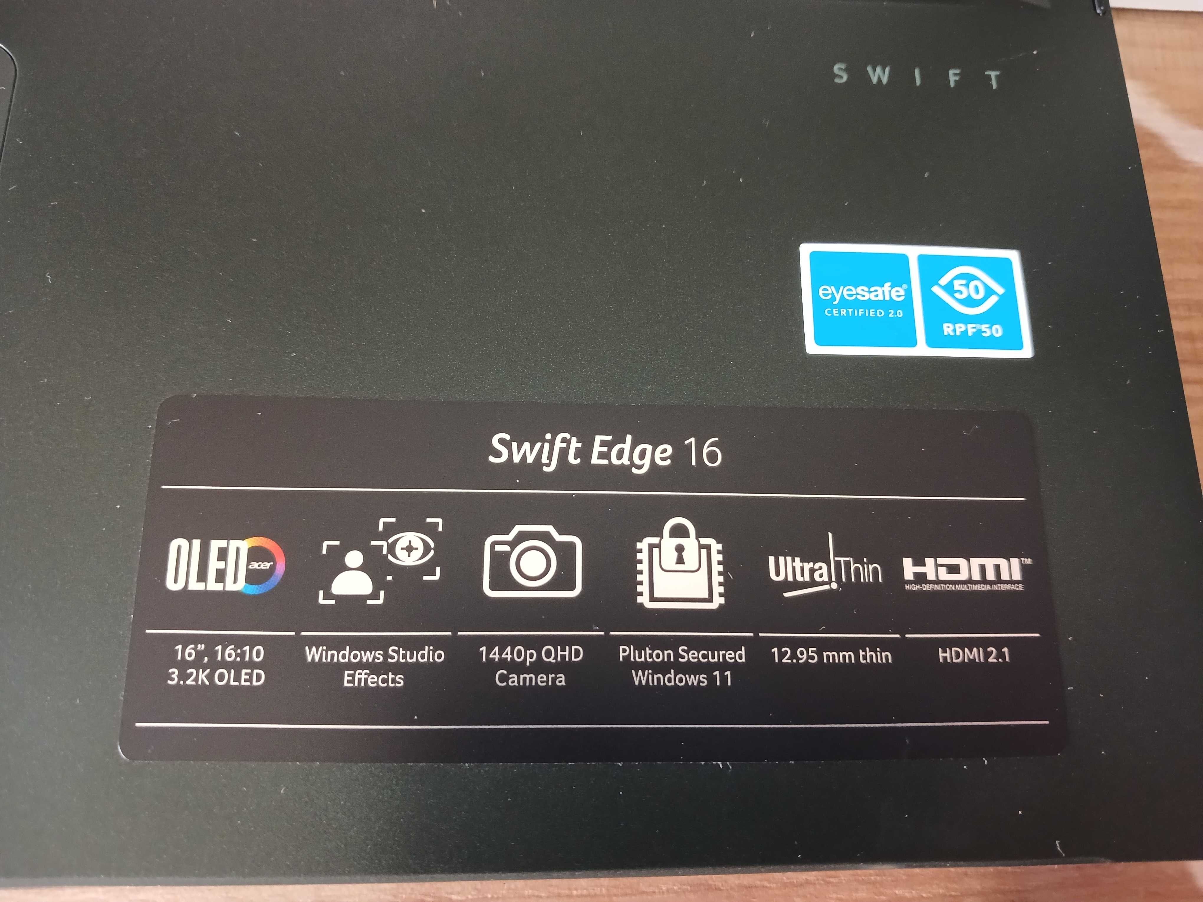 Срочно! 16" ACER Swift Edge 16. Стан нового. Ноутбук. 1,2 кг.