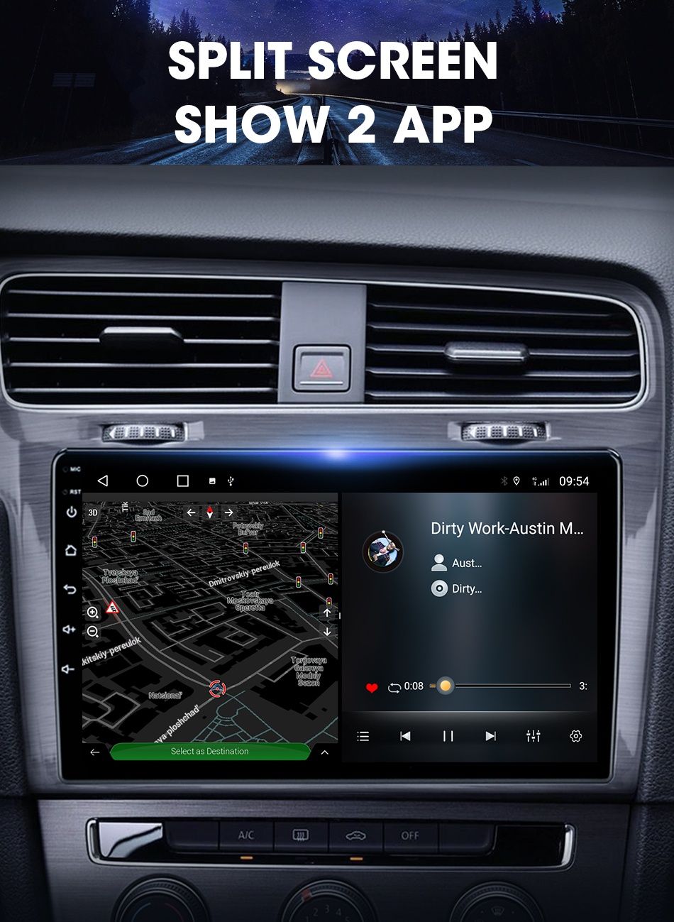 Rádio android 11 2din Volkswagen Golf 7 2011 a 2023 gps carplay wifi