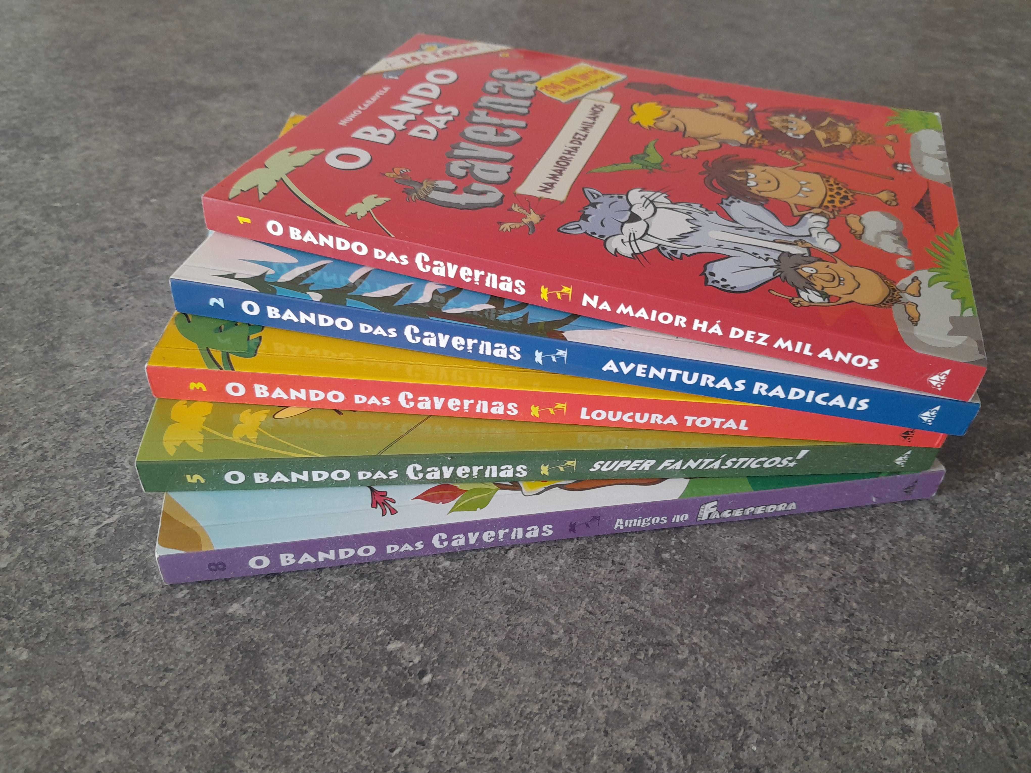 Livros "Bando das Cavernas" Nºs 1, 2, 3, 5 e 8