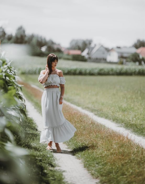 Suknia do sesji zdjęciowej, sukienka muślinowa