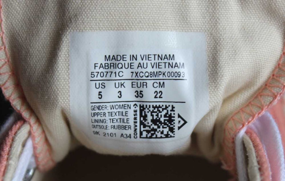 Кеди Converse Chuck Taylor All Star Espadrille Platform Ox Ориг 36р