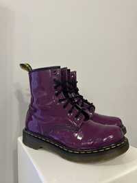 Buty glany Dr. Martens skórzane skóra 37 fioletowe purple 1460