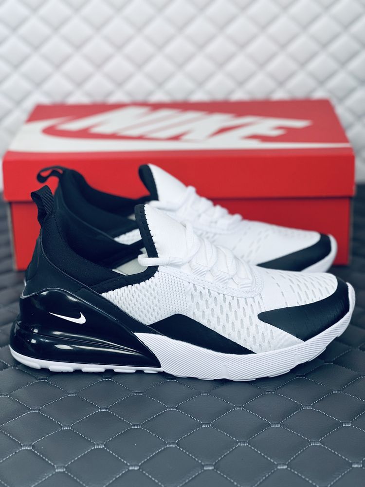 Nike Air Max 270 black-white кросівки унісекс Найк 270