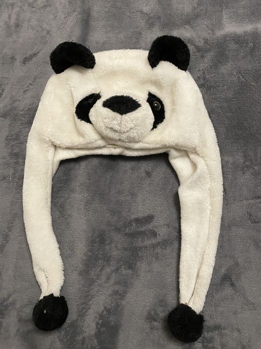 Новогодняя шапочка мишка- панда