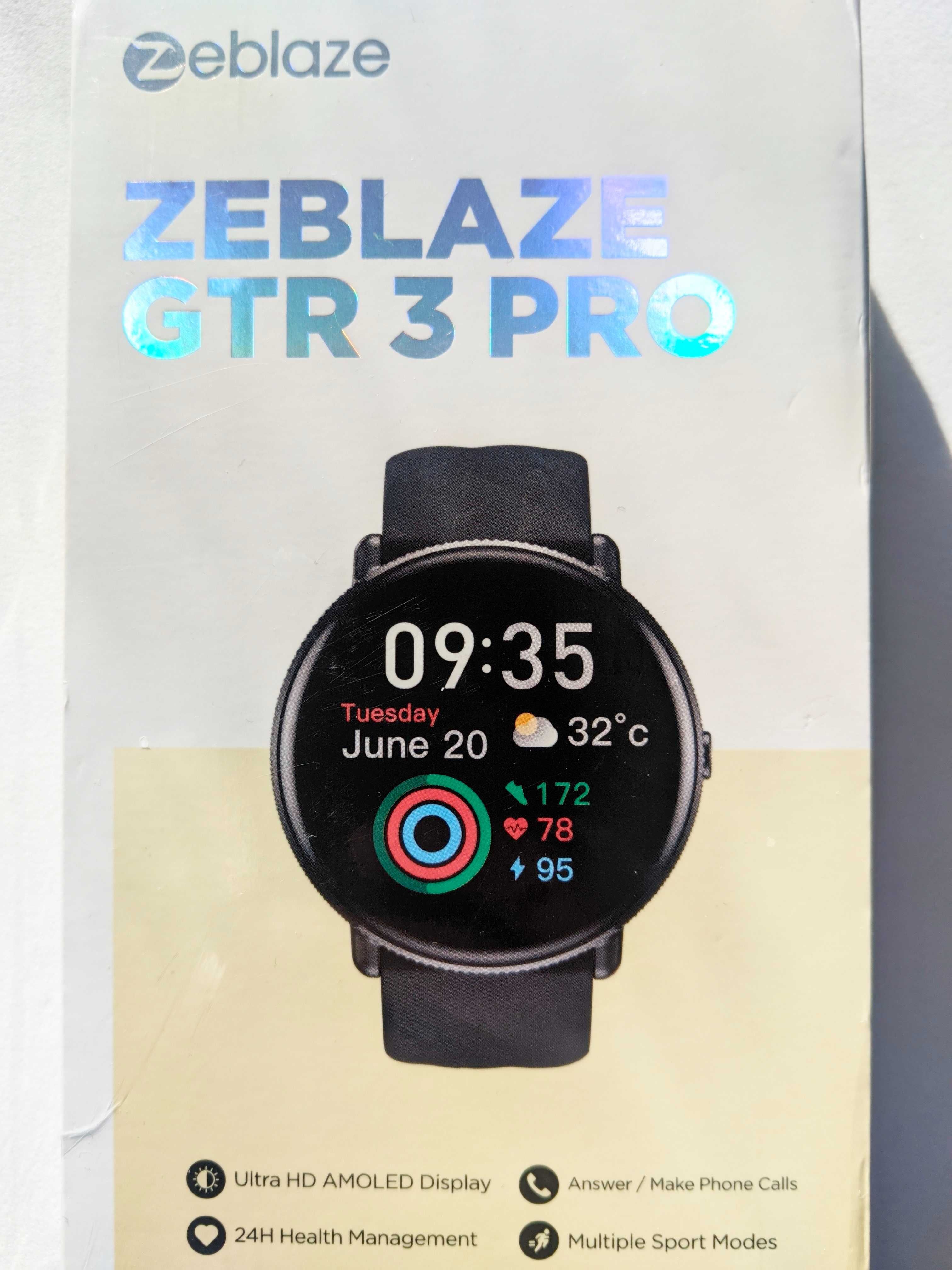 Смарт-годинник розумний годинник Zeblaze GTR3 Pro 1000 nit AoD