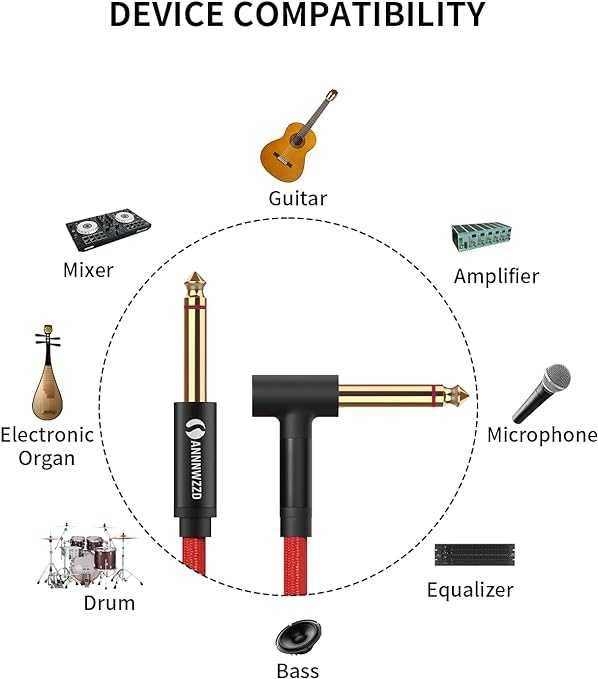 Kabel Gitarowy Instrumentowy 6,35 mm 2 Metry 3Metry 5Metrów Gwarancja