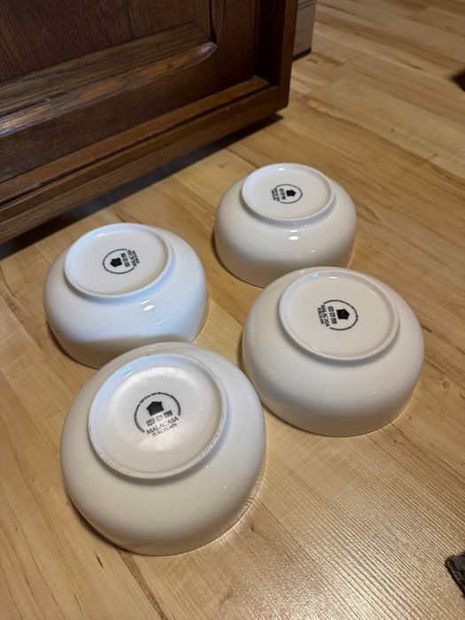 Zestaw 4 porcelanowych misek MALACASA klasyka funkcjonalność 500ml