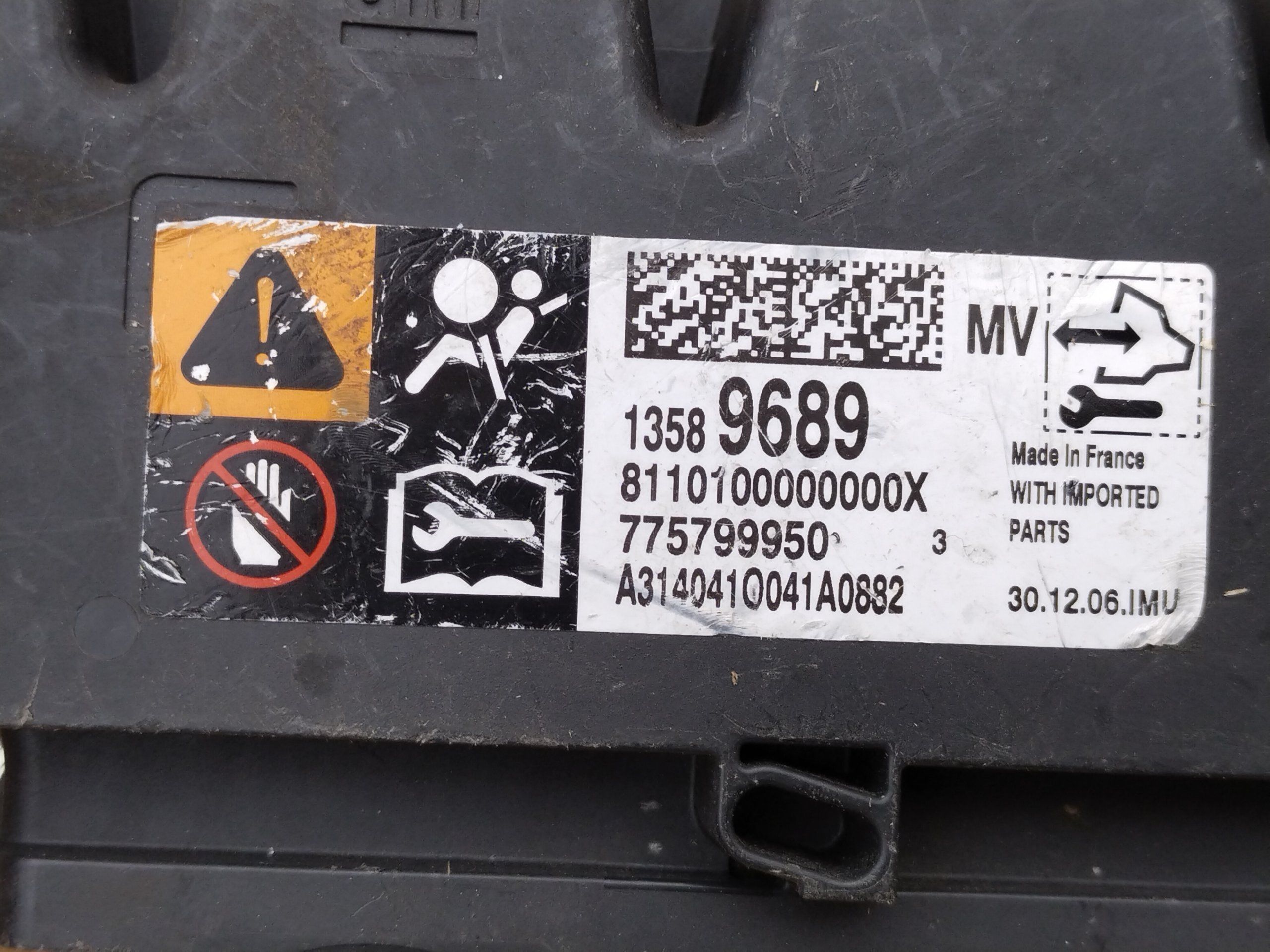 Opel Adam 2012-2019 Meriva B блок модуль airbag 13589689