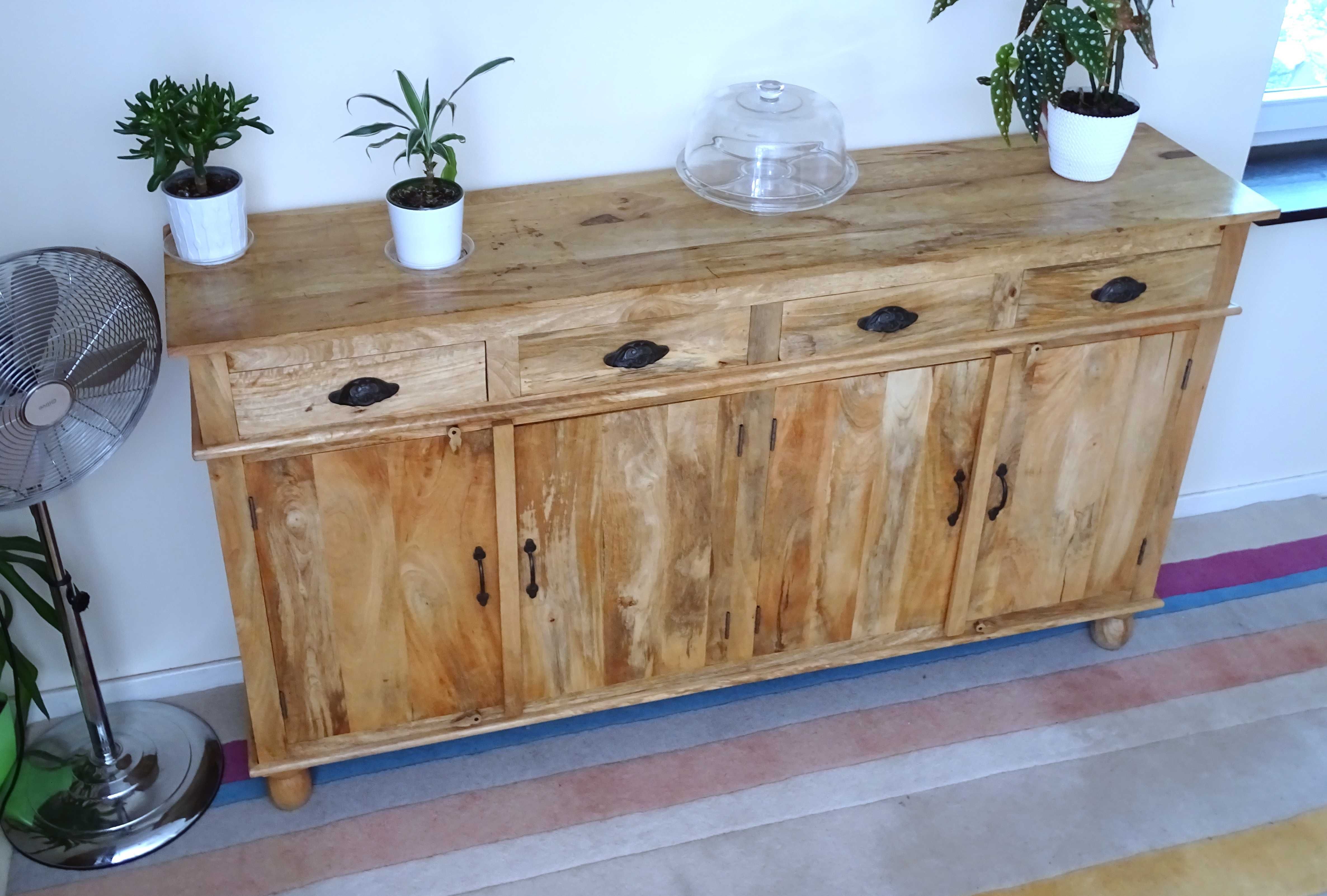 Kredens / komoda z litego drewna egzotycznego MANGO - AlmiDecor