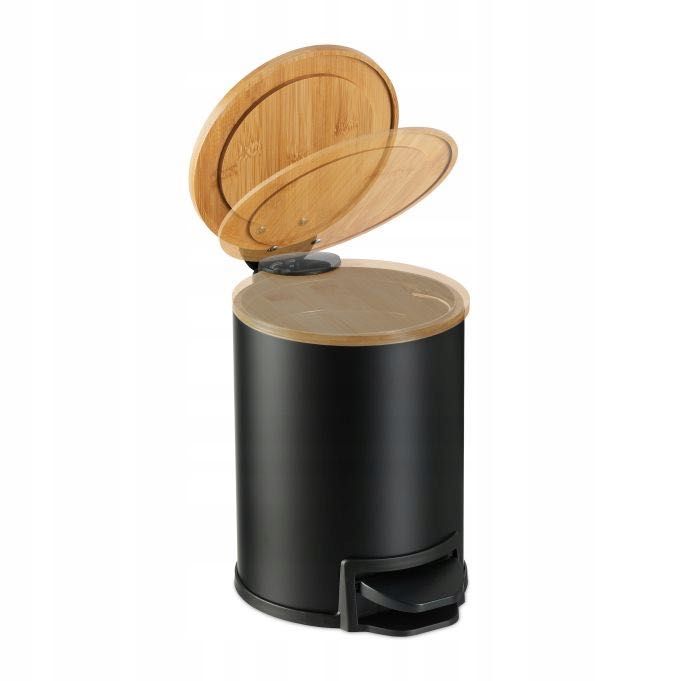 Kosz na śmieci Relaxdays Kosz na śmieci łazienkowy 3 l czarny