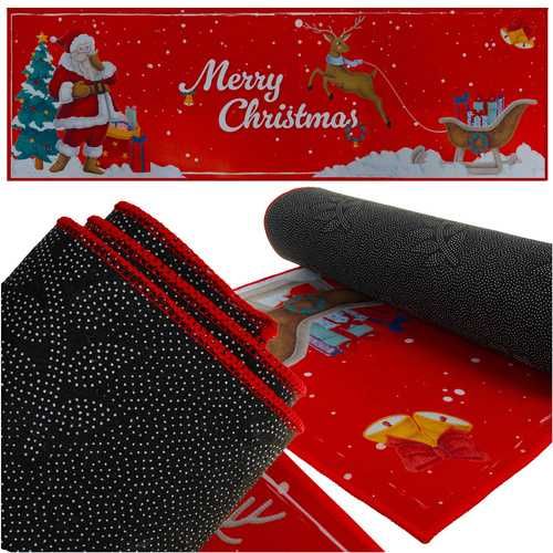 Chodnik świąteczny miękki dywanik antypoślizgowy do kuchni mata dekora