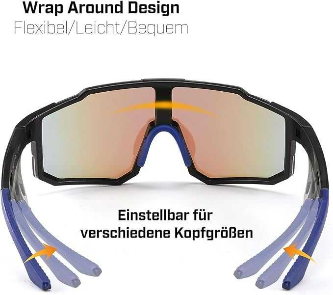FEISEDY Sportowe okulary przeciwsłoneczne dla mężczyzn i kobiet