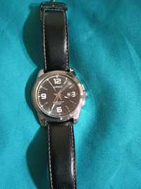 Skórzany zegarek Casio męski wodoodporny MTP-1314 czarny