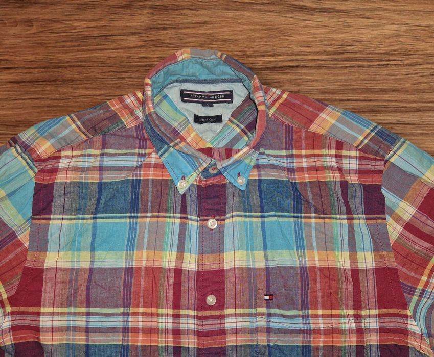Tommy Hilfiger koszula kratka męska modna roz S
