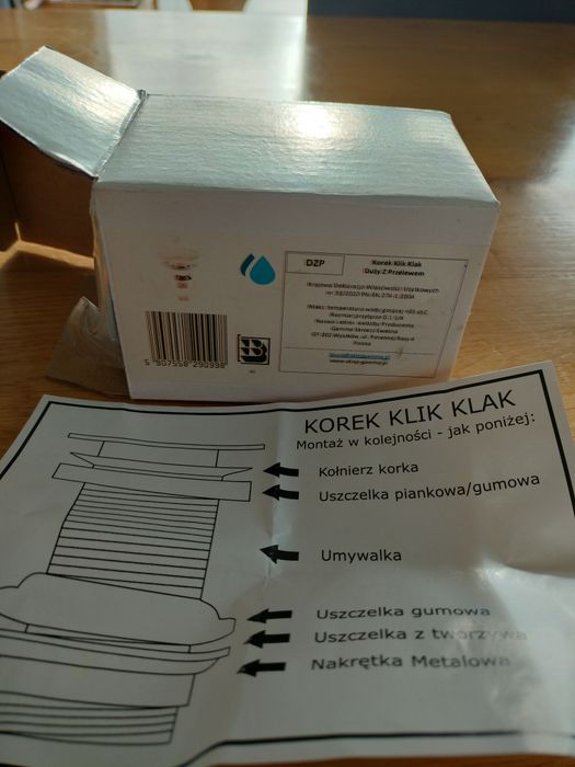 Korek z przelewem klick klac