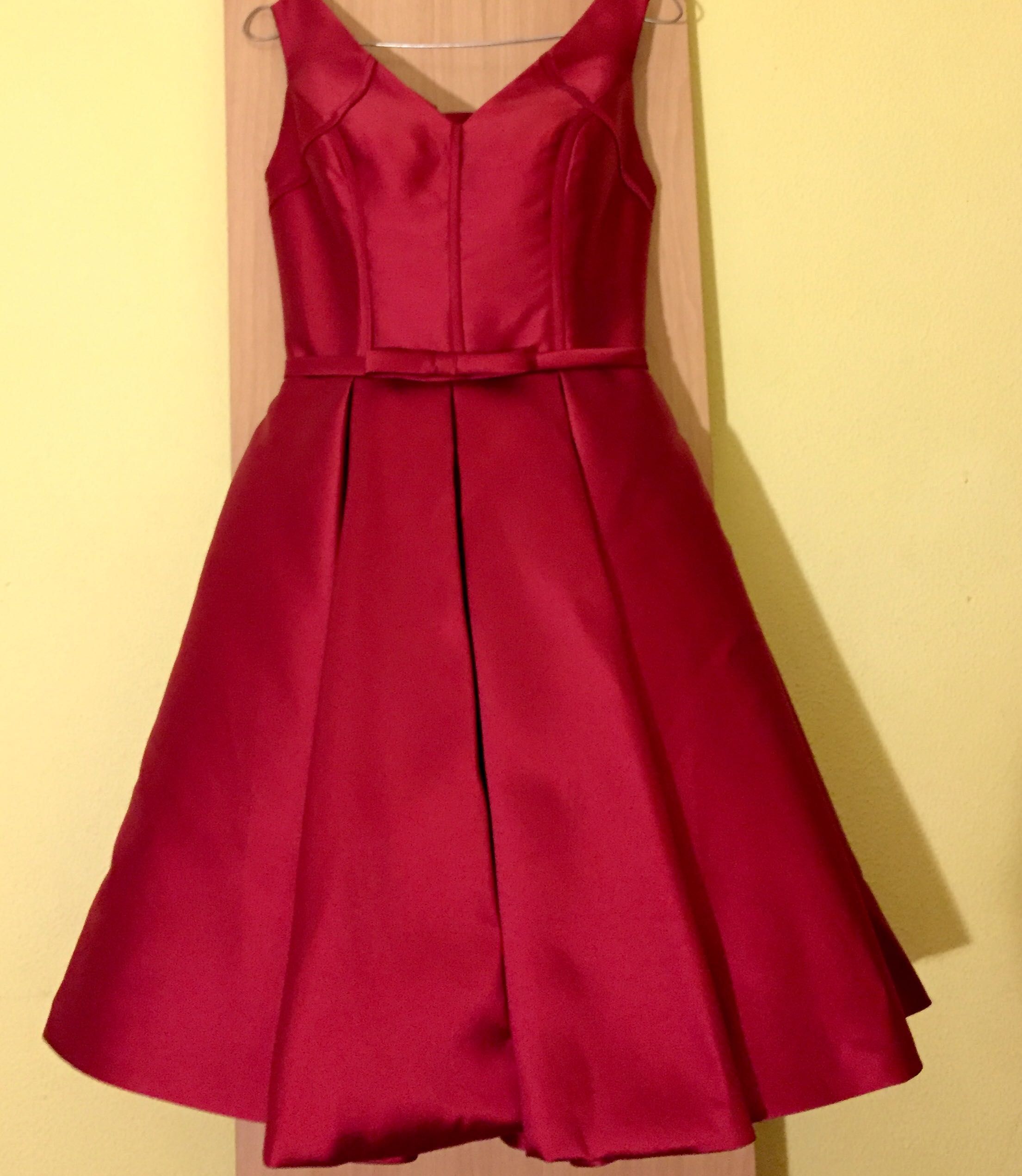 Vestido de cetim vermelho para baile/ Prom Dress