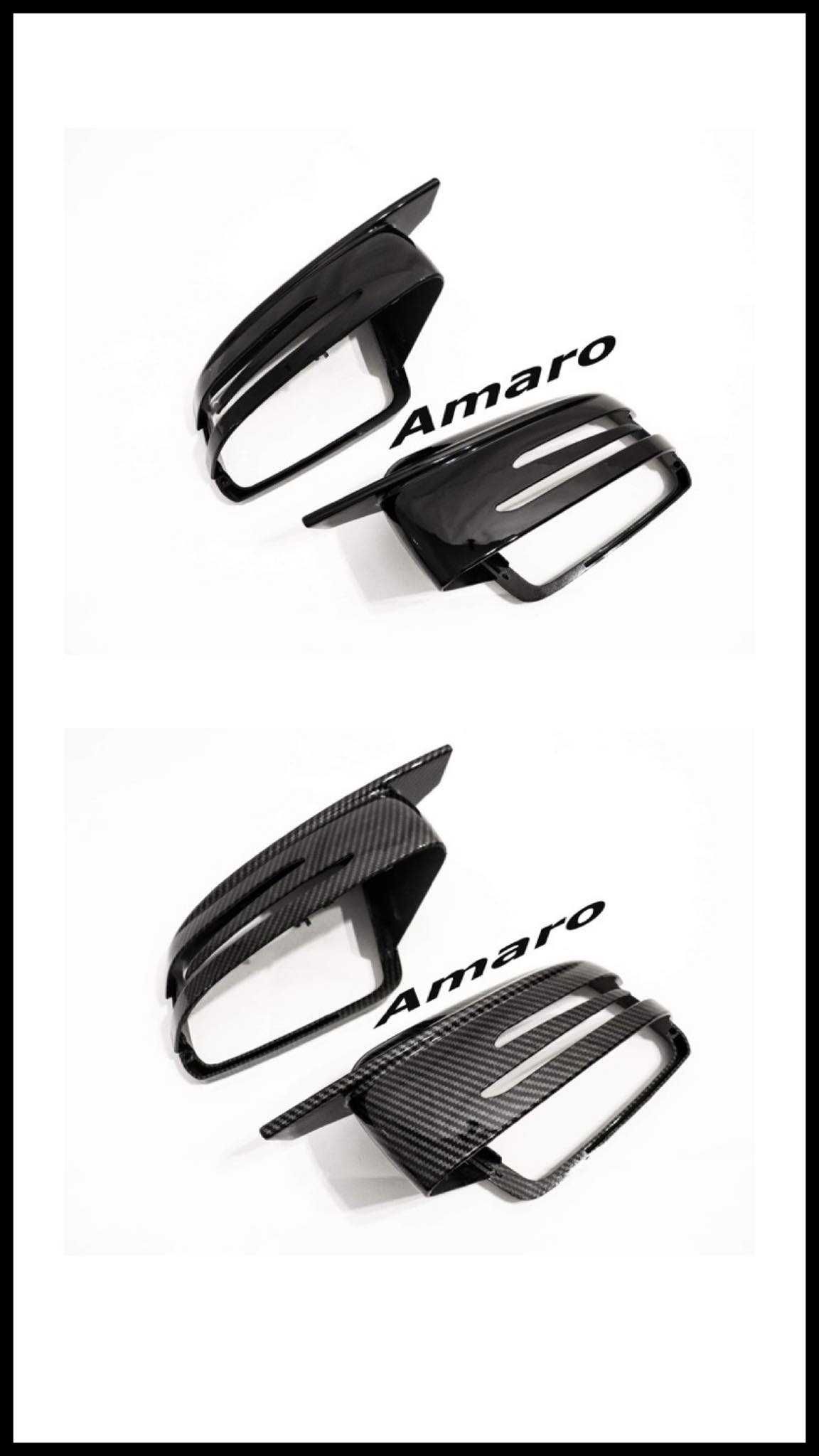 Capas de Espelhos Carbono/Preto (Mercedes AMG W176, W246, W204, W212)