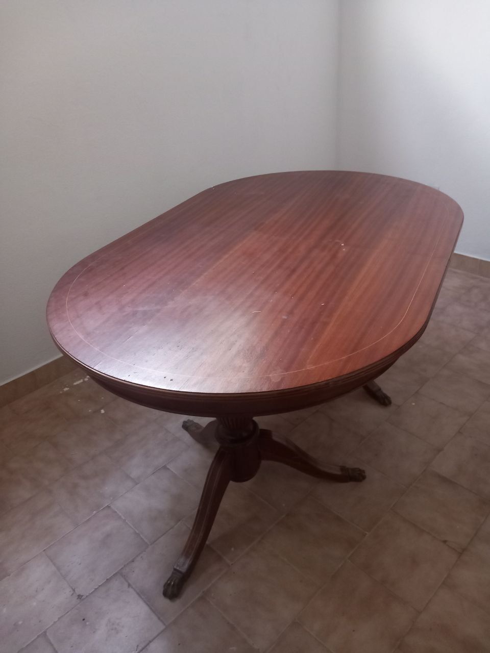 Mesa madeira estilo Pé de Leão extensível (Pé de Leão)