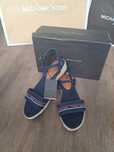 Tommy Hilfiger sandałki wyższe logowane granatowe 38 rope wedge sandal