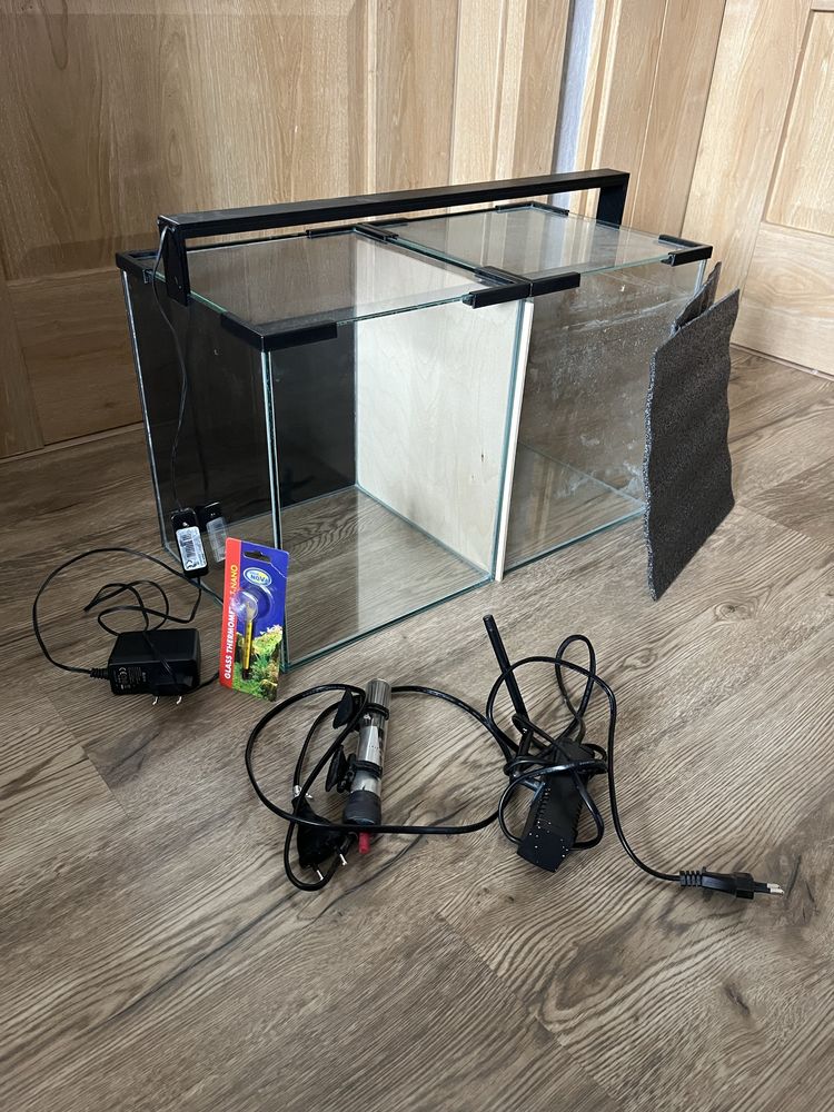 Podwojne akwarium 2x20 l dla bojowników