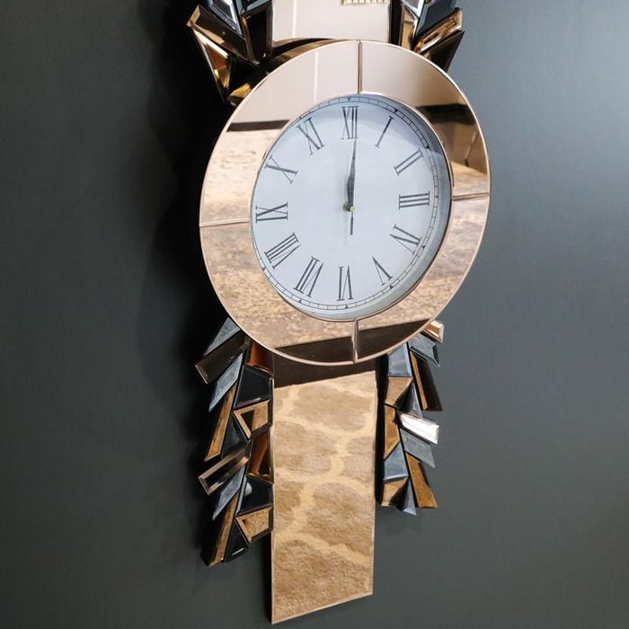 Prostokątny zegar ścienny glamour 40x105cm C-0651