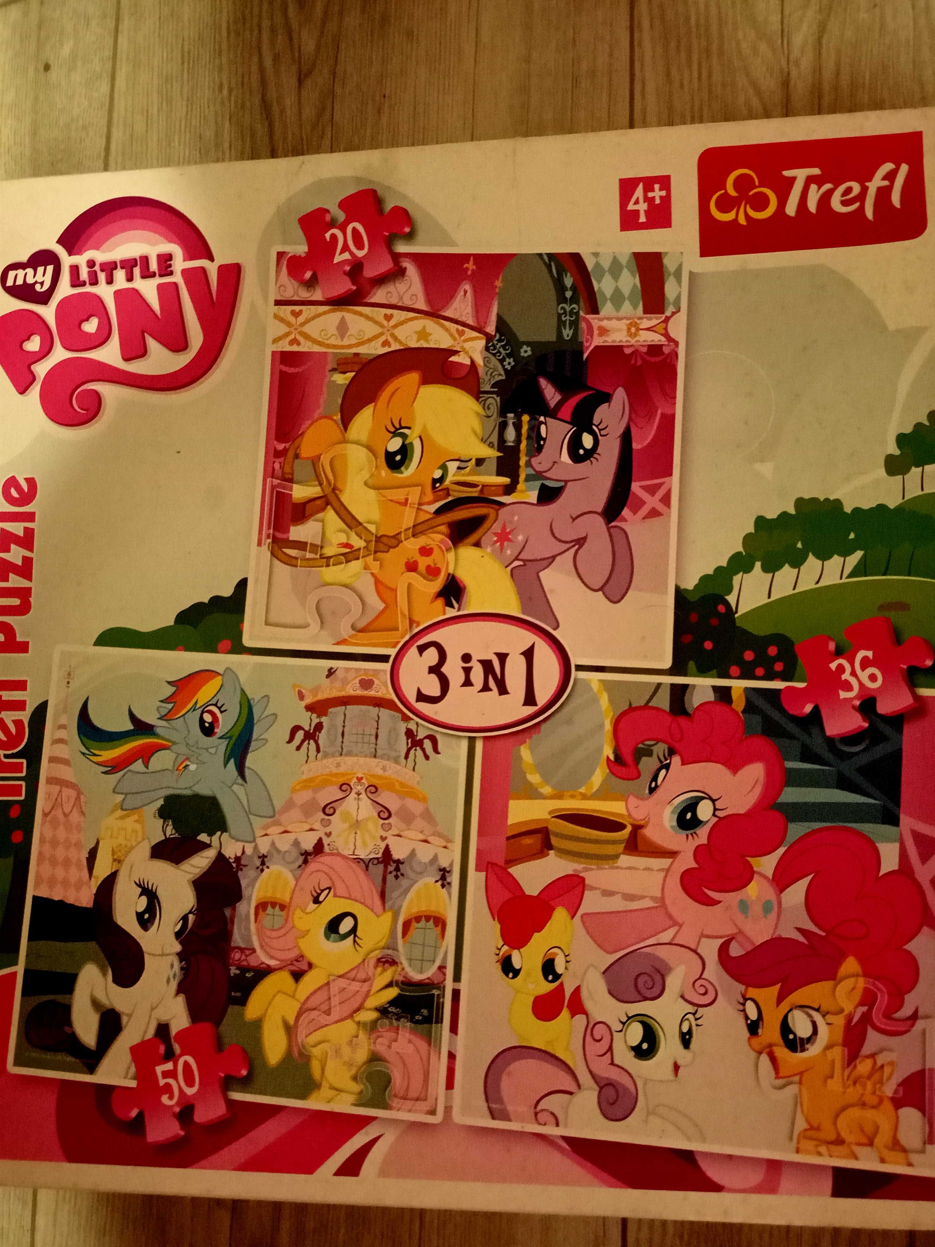 2 zestawy puzzli kraina lodu kucyki pony