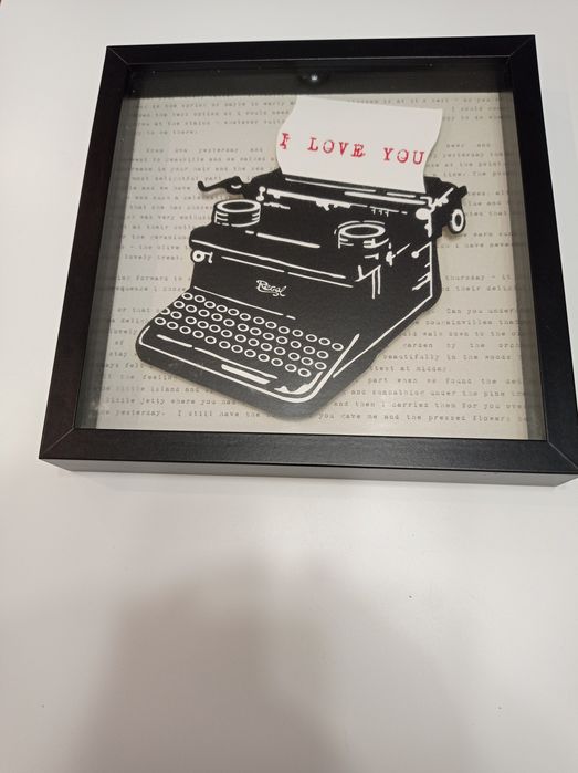 Ramka Maszyna do pisania I Love you