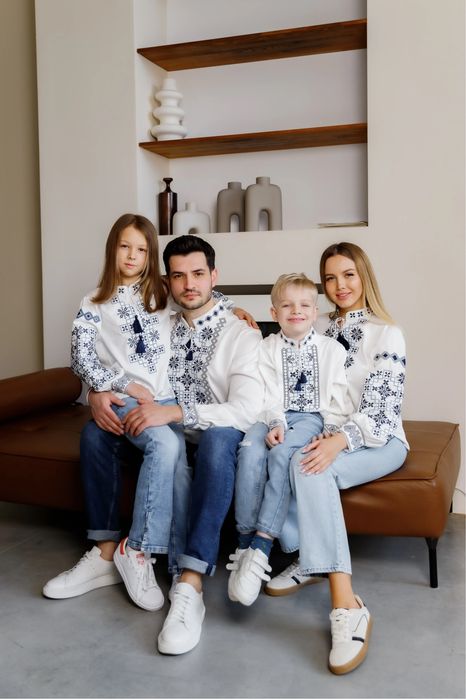 Вишиванка сімейний look, парні вишиванки льон котон