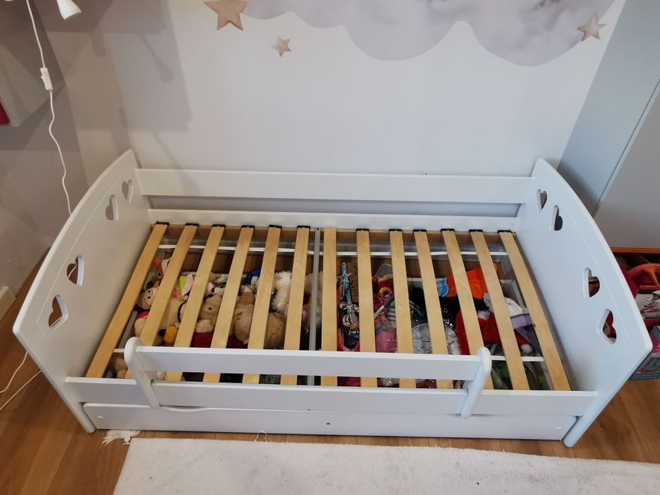 Łóżko białe 160x80 z szufladą