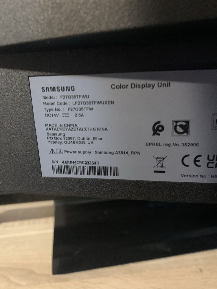 Gamingowy Monitor Samsung Odyssey F27G35TFWUX