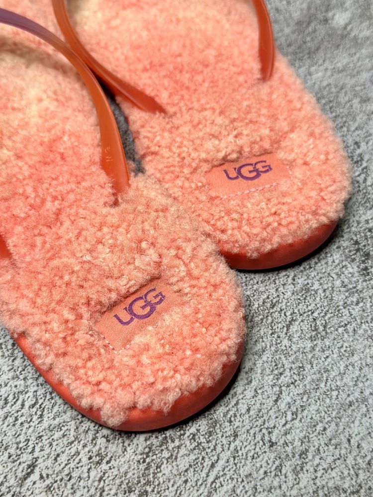 Тапочки UGG Жіночі капці вьетнамки сланці Fluffie II Flip Flop