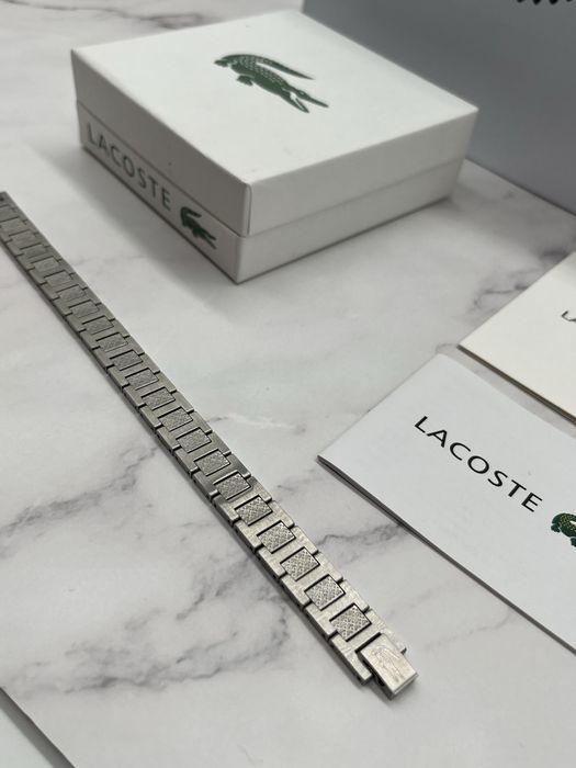 Bransoleta Meska Lacoste Metropole Nowa Srebrna