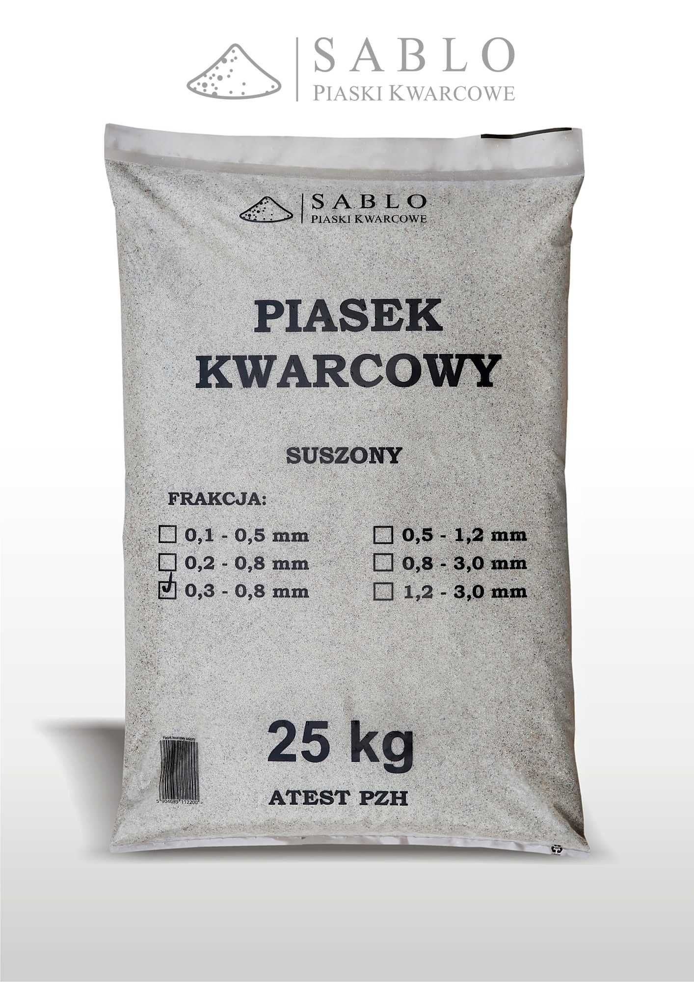 Piasek kwarcowy do piaskowania 0,3 - 0,8 mm Hydropiaskowanie