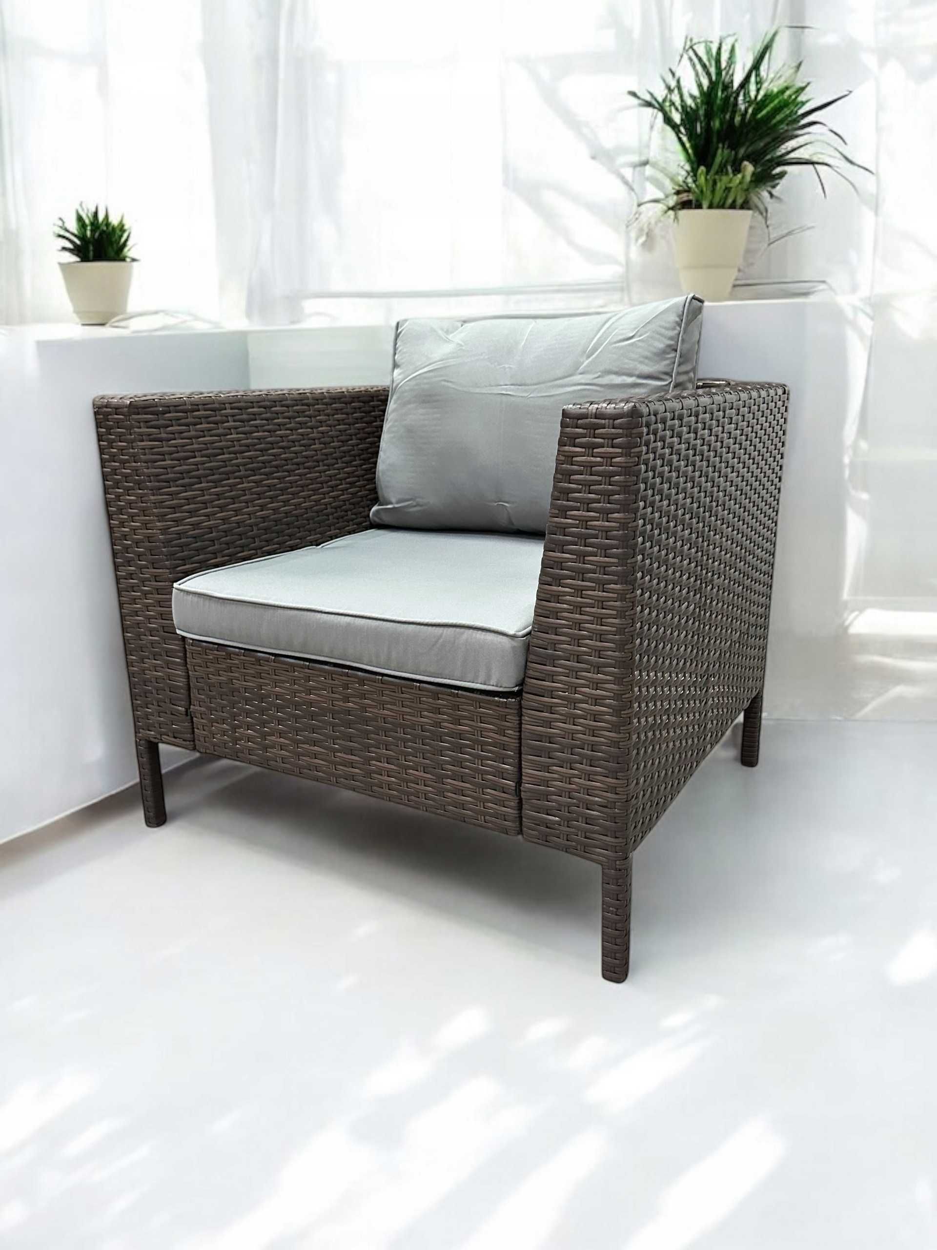Komplet meble ogrodowe /Sofa + fotele + stół / Technorattan / 3 kolory