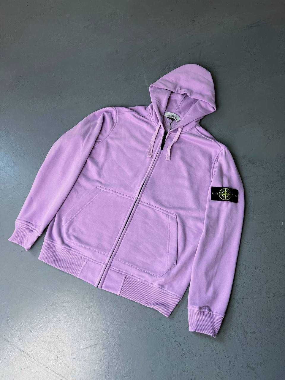 Серая кофта Stone Island - Зип худи Стон Айленд - Зіп худі Стоник - SI