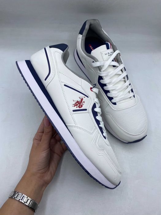 Білі чоловічі кросівки u.s.polo assn оригінал