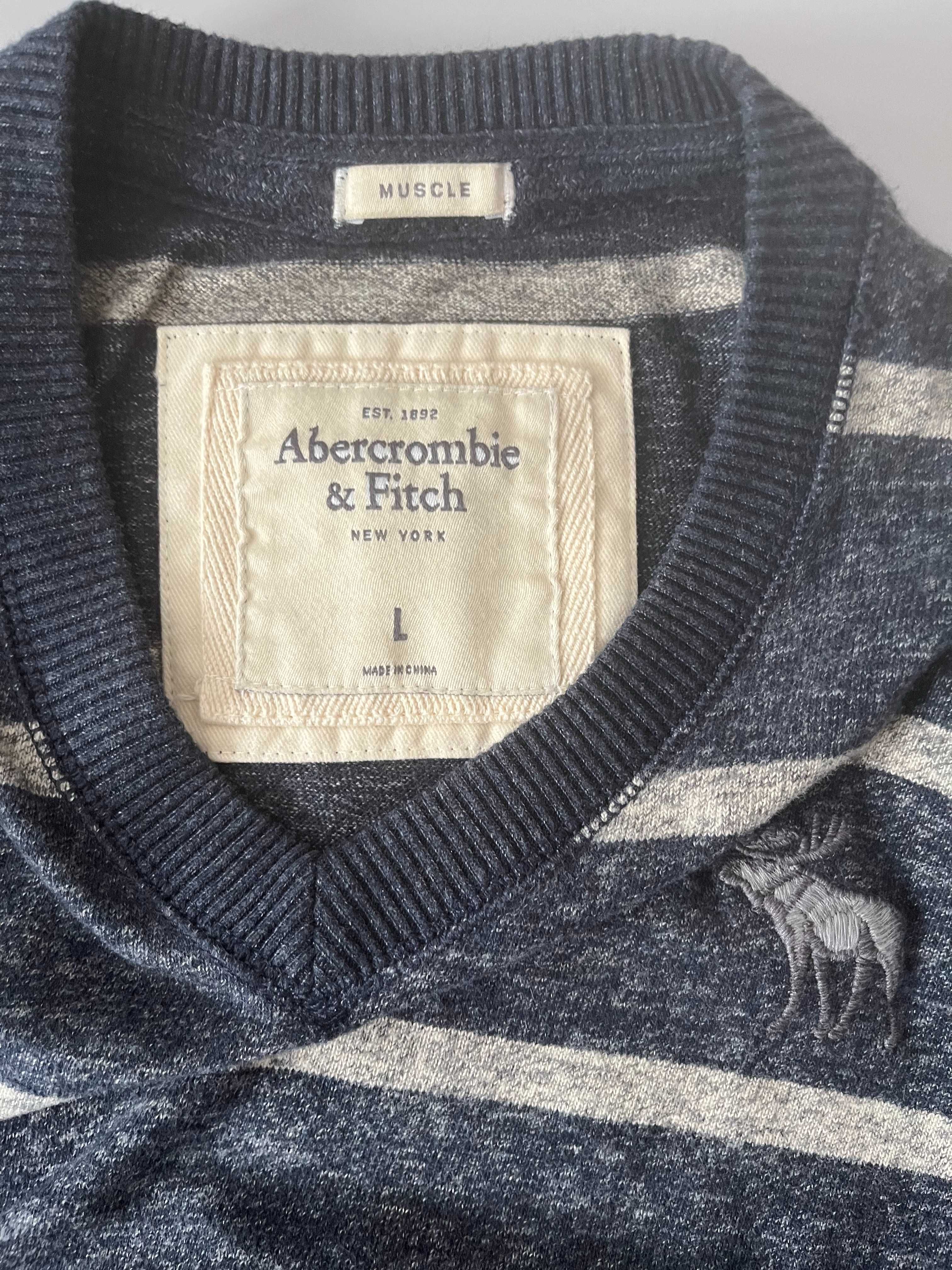 Sweter meski Abercrombie & Fitch roz. L i inne