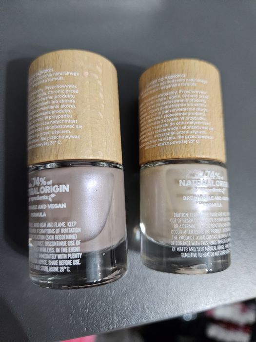 INGLOT Natural Origin/zestaw 2 sztuk lakierów nude/mega trwałe!!!