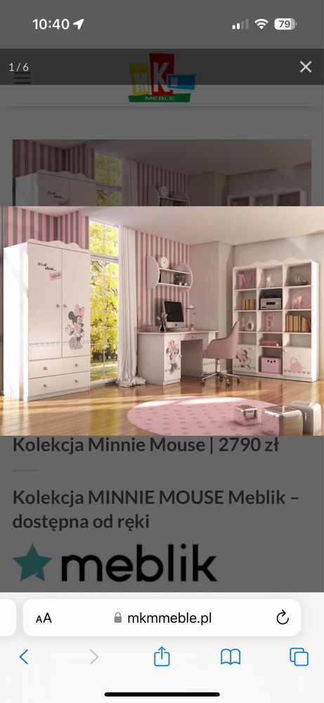 Meble dziecięce Meblik kolekcja Minnie Mouse