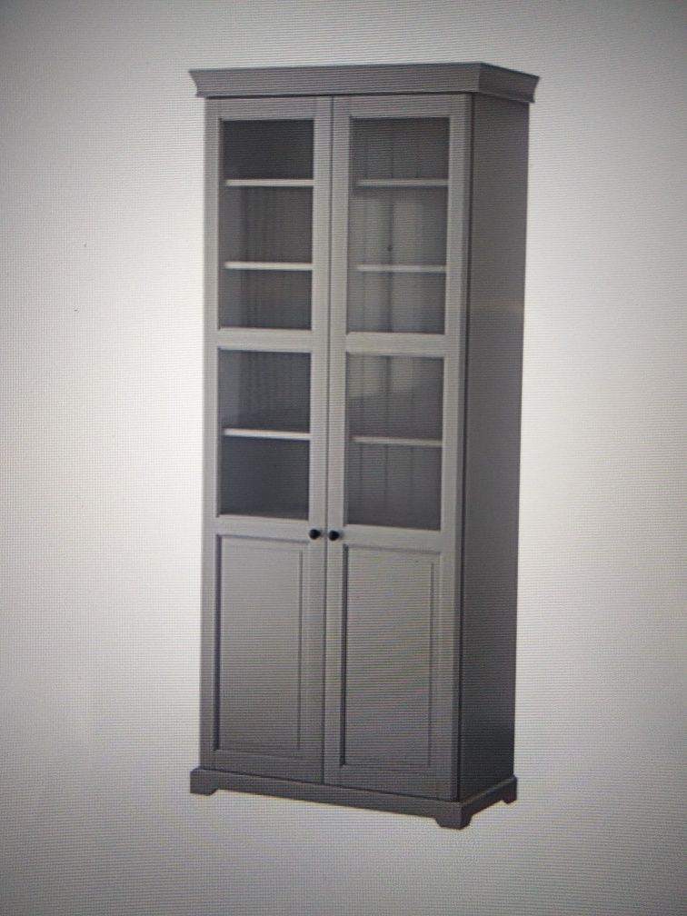 Witryna, witrynka szara Lilatorp Ikea